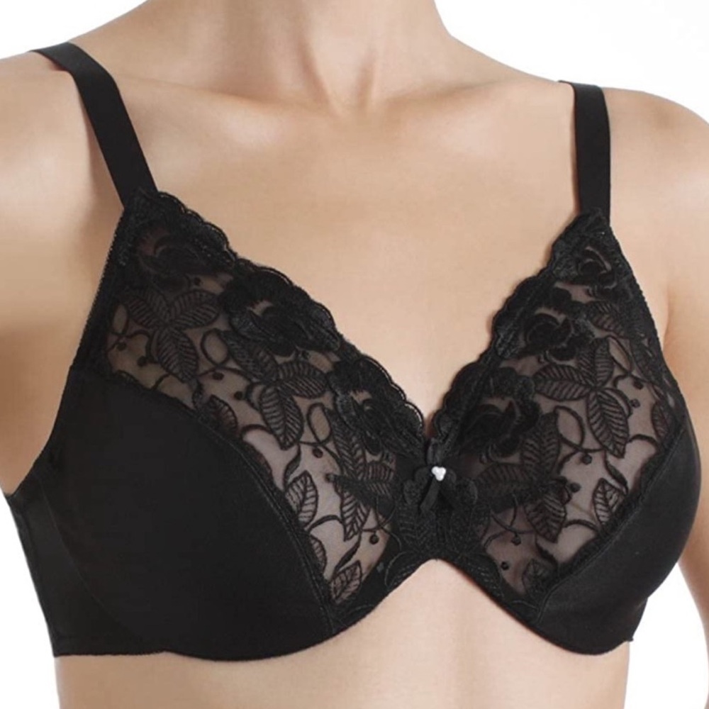 NWT Wacoal 38DDD Elegance Hidden Minimize Bra Underwire Floral Embroidery